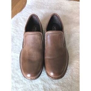 Eastland Cole Leather Slip On Shoes Mens 10.5D  Brown Comfort Causal 7875-08 EUC